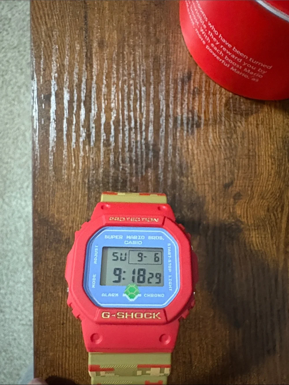 G-Shock Super Mario Bros. Red and Yellow Digital Watch